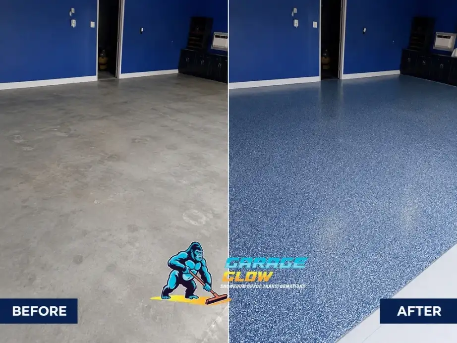 Concrete surface preparation with floor grinder and dust control