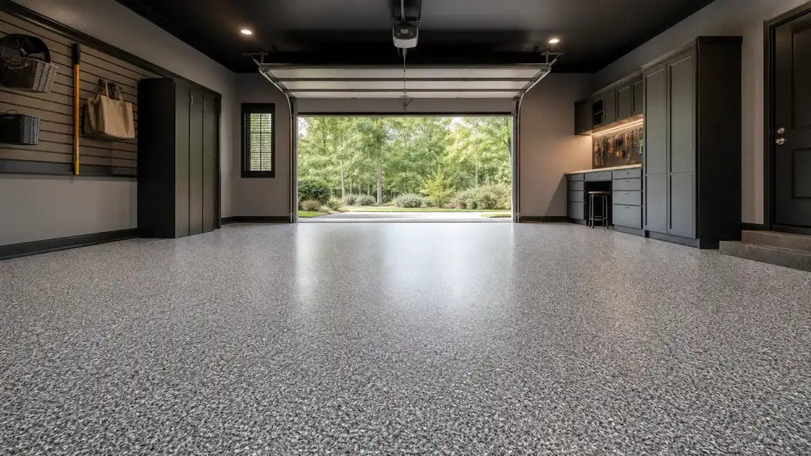 garage floor coating in Atlanta garage by Garage Glow