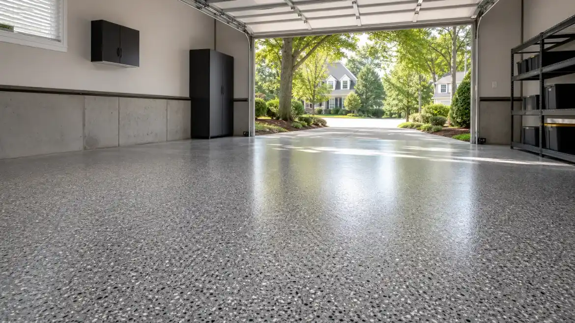 epoxy flooring in Marietta GA garage by Garage Glow
